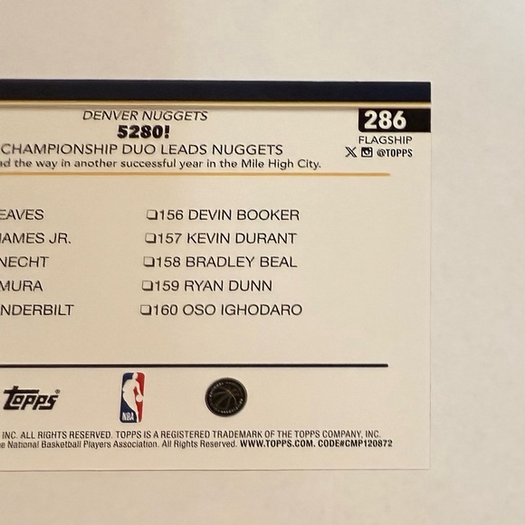 2025 Topps Championship Duo Leads 5280! Flagship # 286 - Picture 8 of 8